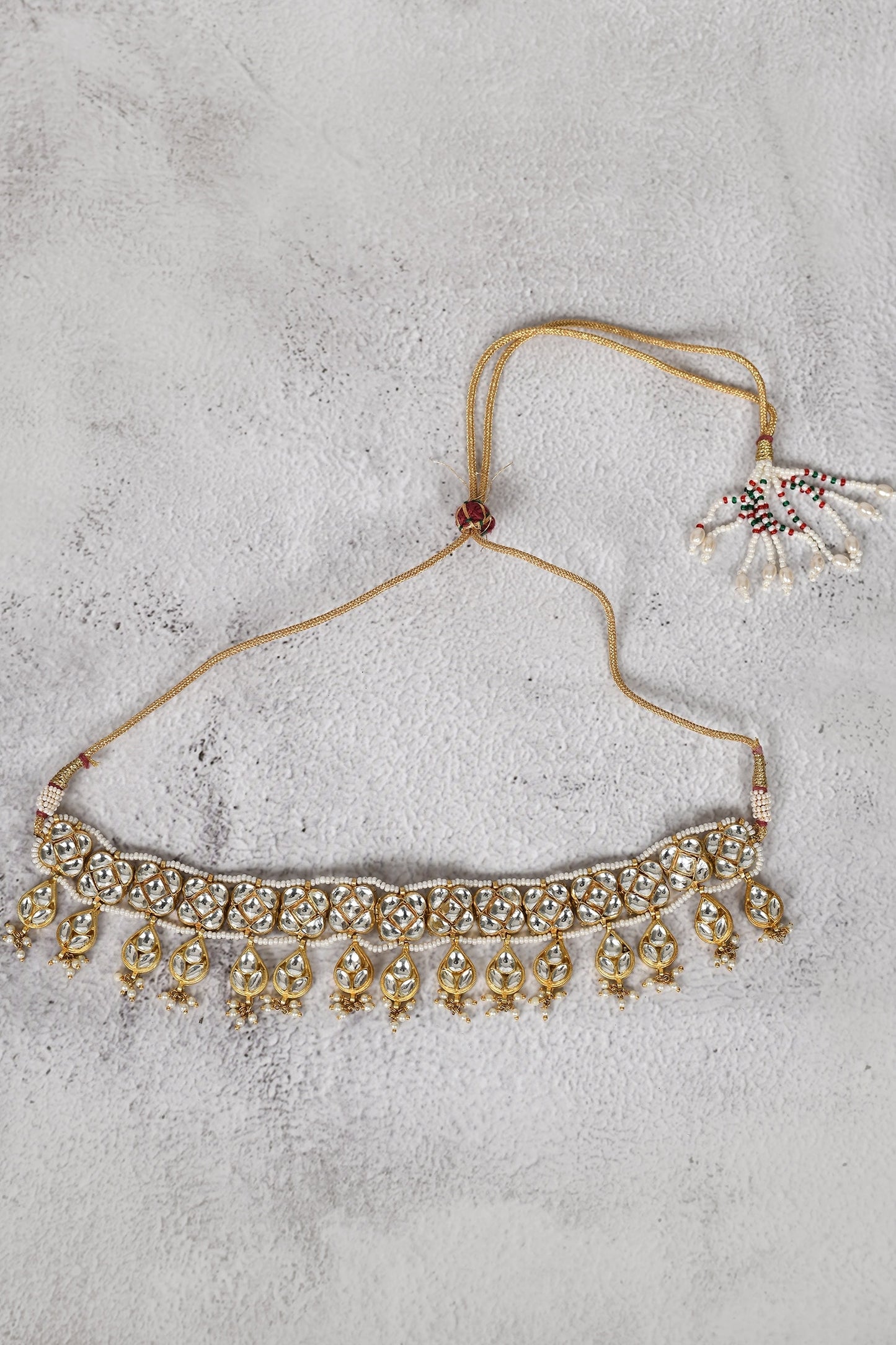 Kundan Teardrop Choker & Earring Set 