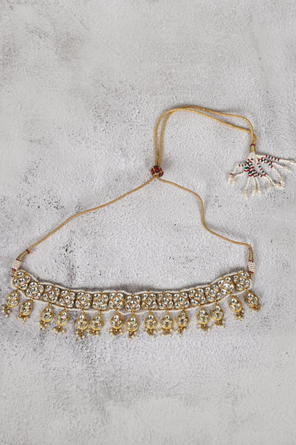 Kundan Teardrop Choker & Earring Set 