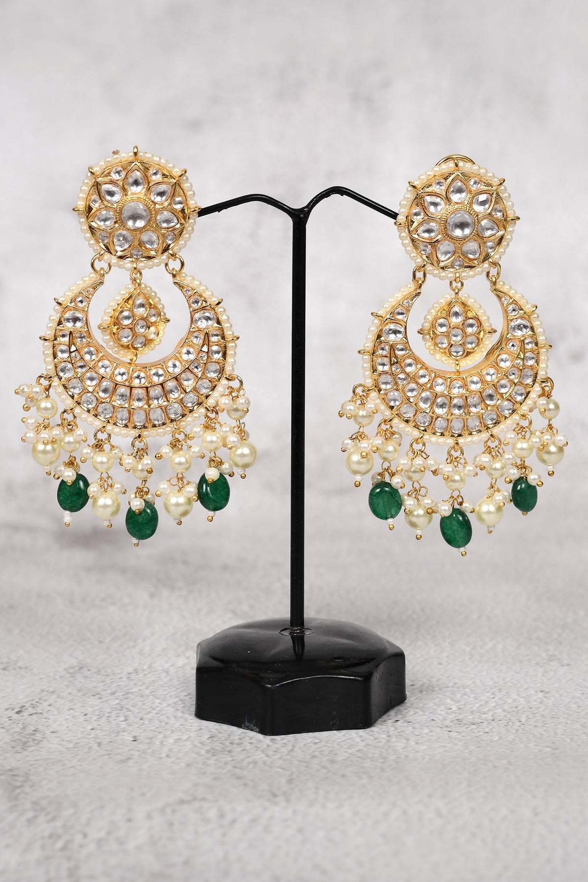 Kundan Floral Chandbalis 
