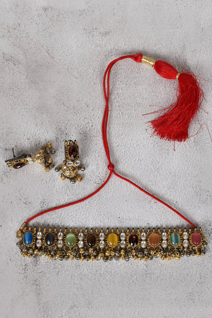 Kundan Geometric Choker Set 