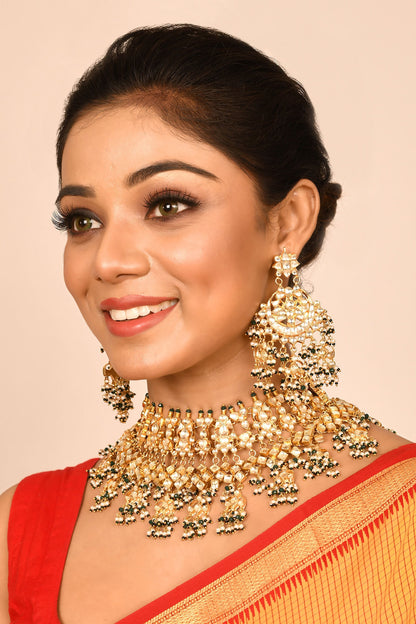 Kundan Studded Necklace Set 