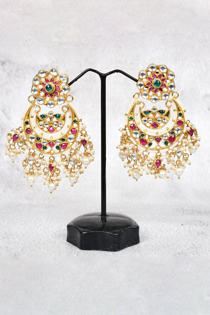 Kundan Floral Chandbalis 