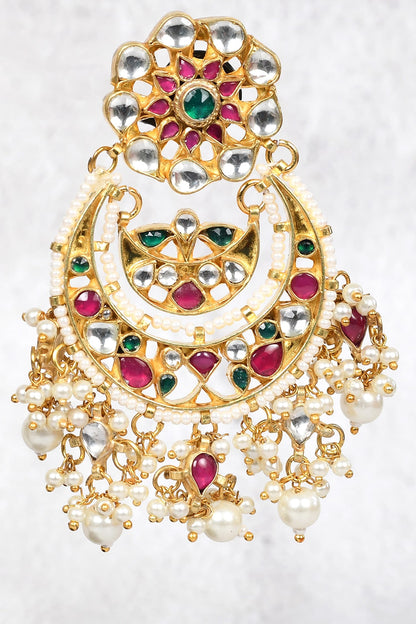 Kundan Floral Chandbalis 