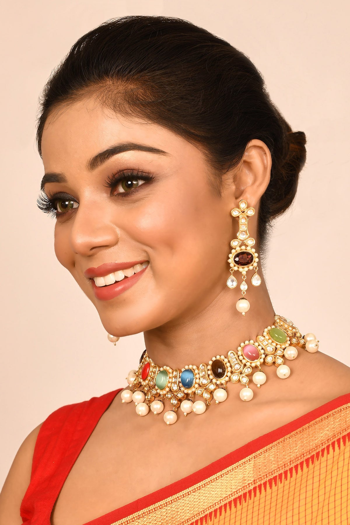 Geometric Kundan Choker Set 