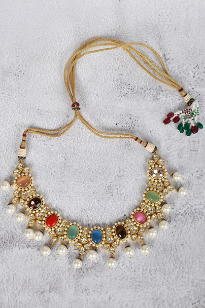 Geometric Kundan Choker Set 