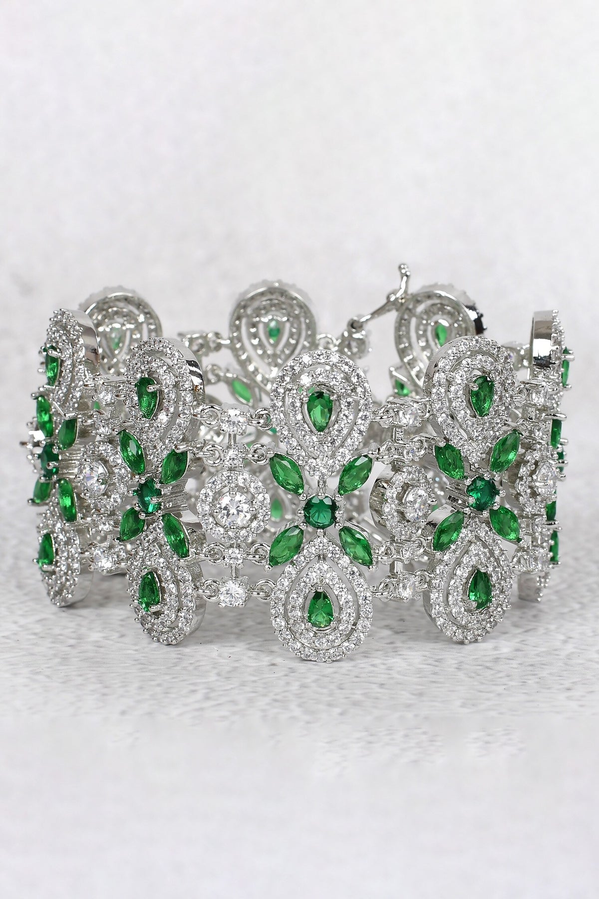Geometric Motif Diamond Bracelet 