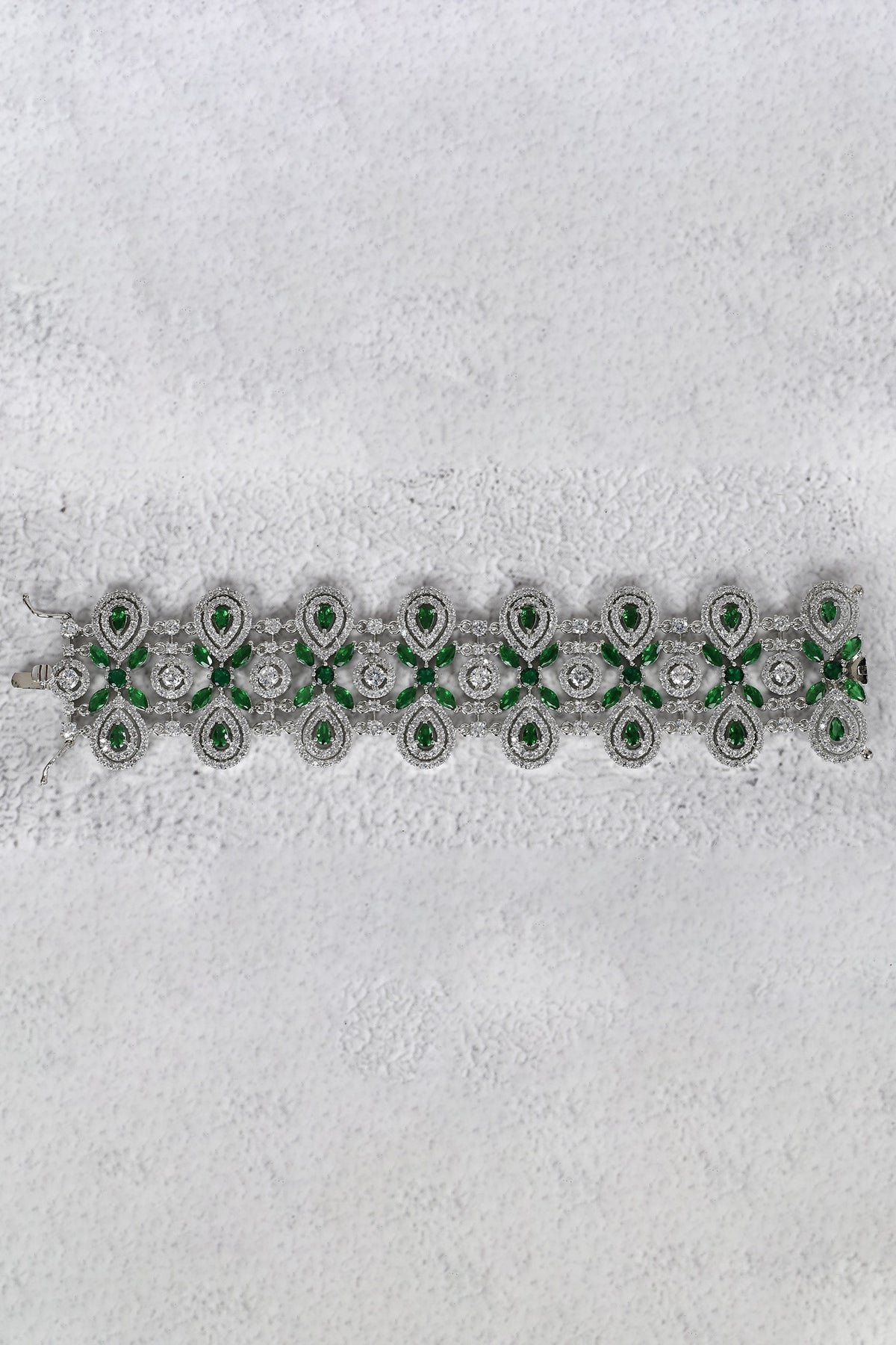 Geometric Motif Diamond Bracelet 