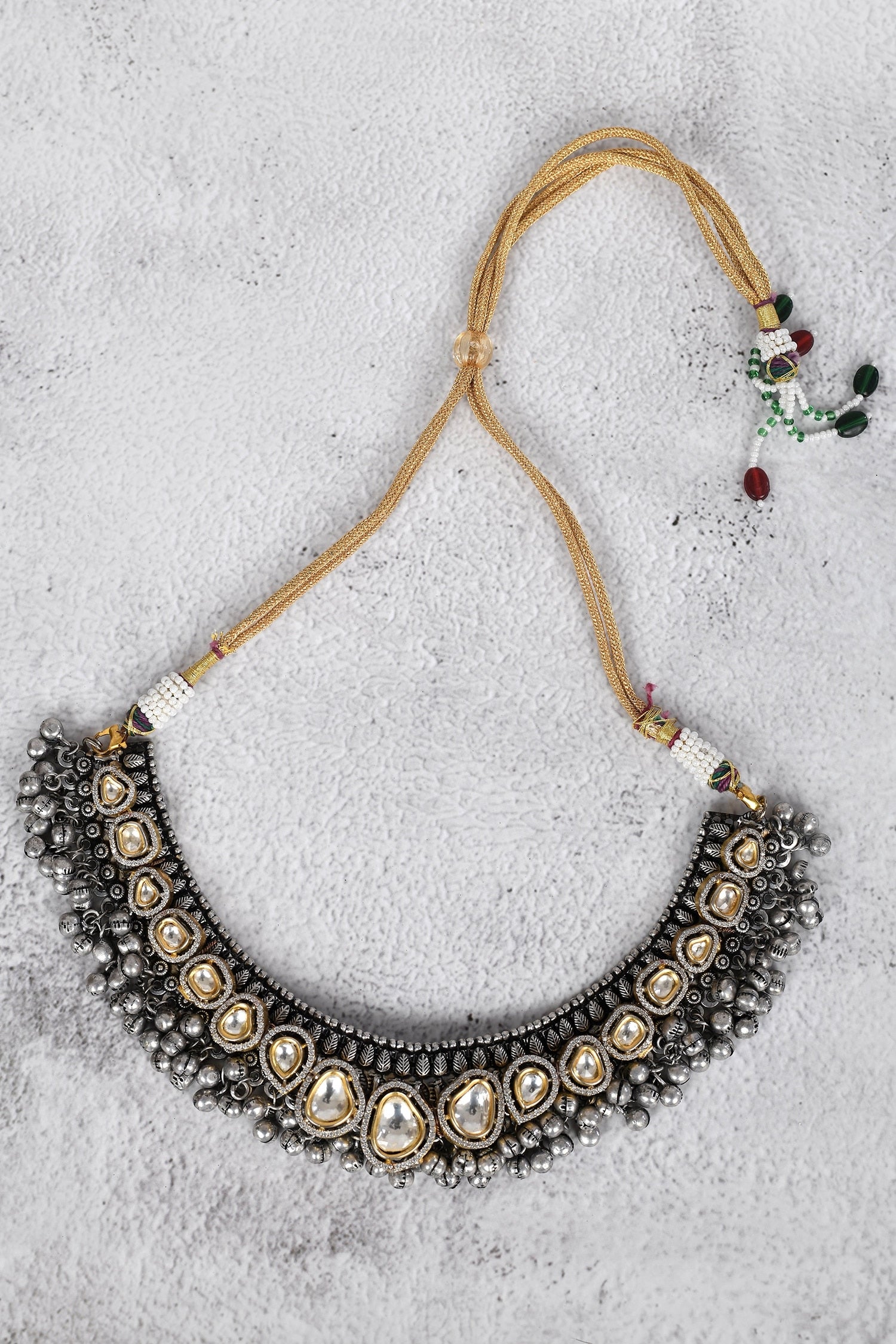 Kundan Choker Set with Jhumkas 