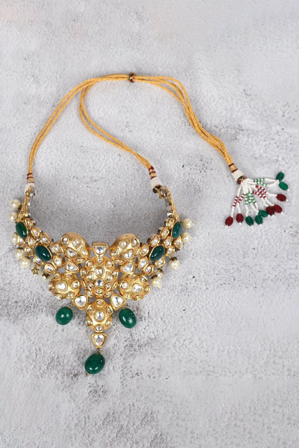Kundan Embellished Necklace Set 