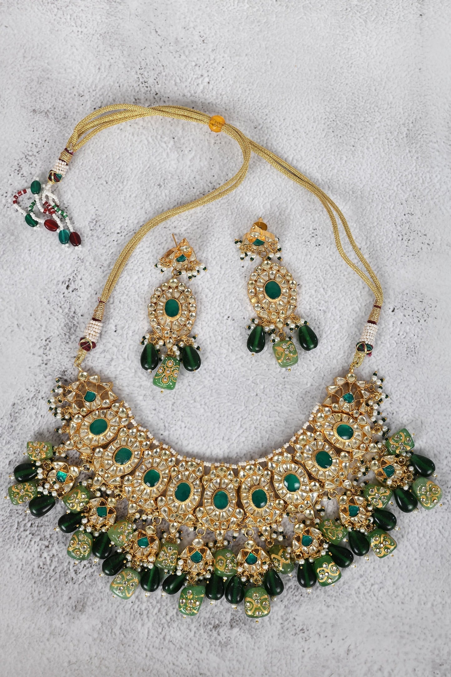 Kundan Choker Set with Drop Earrings 