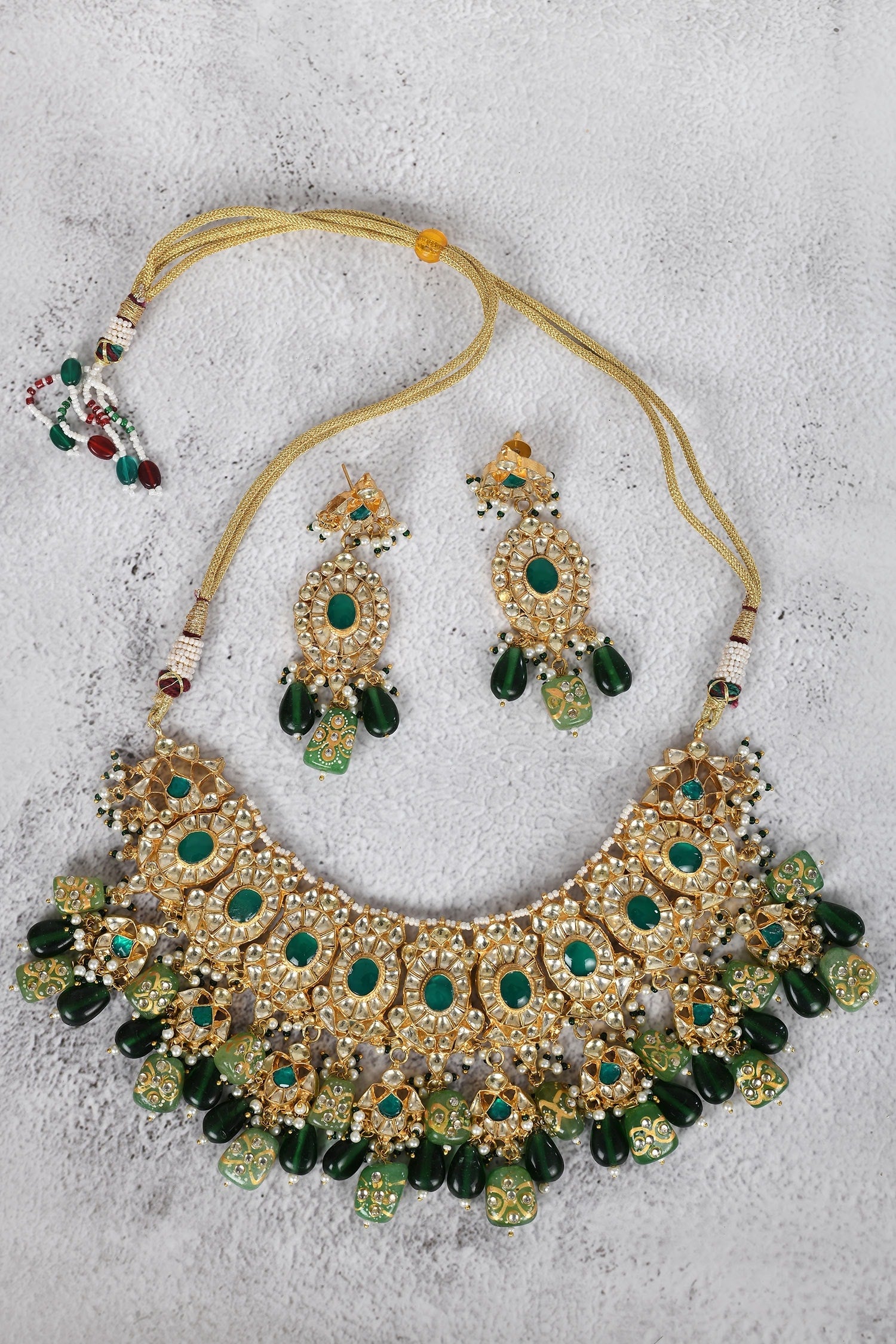 Kundan Choker Set with Drop Earrings 