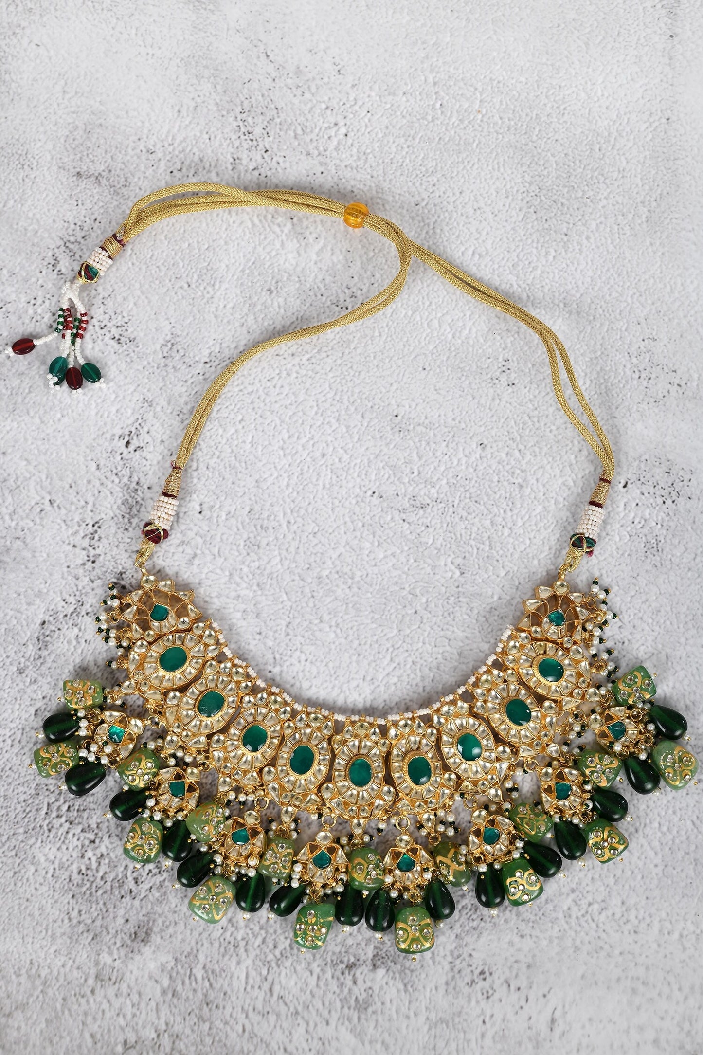 Kundan Choker Set with Drop Earrings 