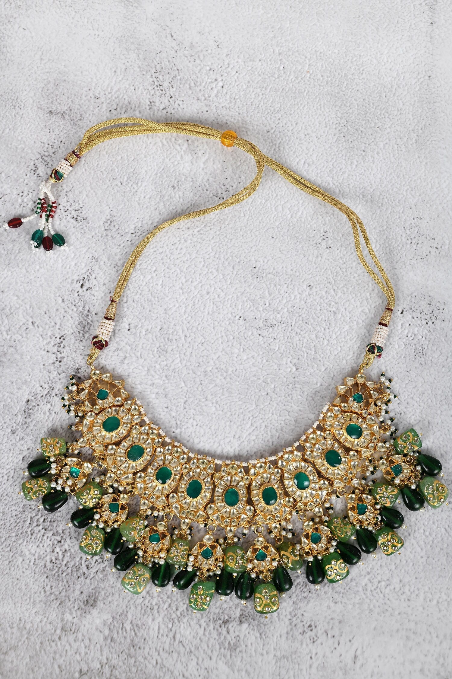 Kundan Choker Set with Drop Earrings 