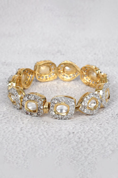 Kundan Teardrop Motif Bracelet 