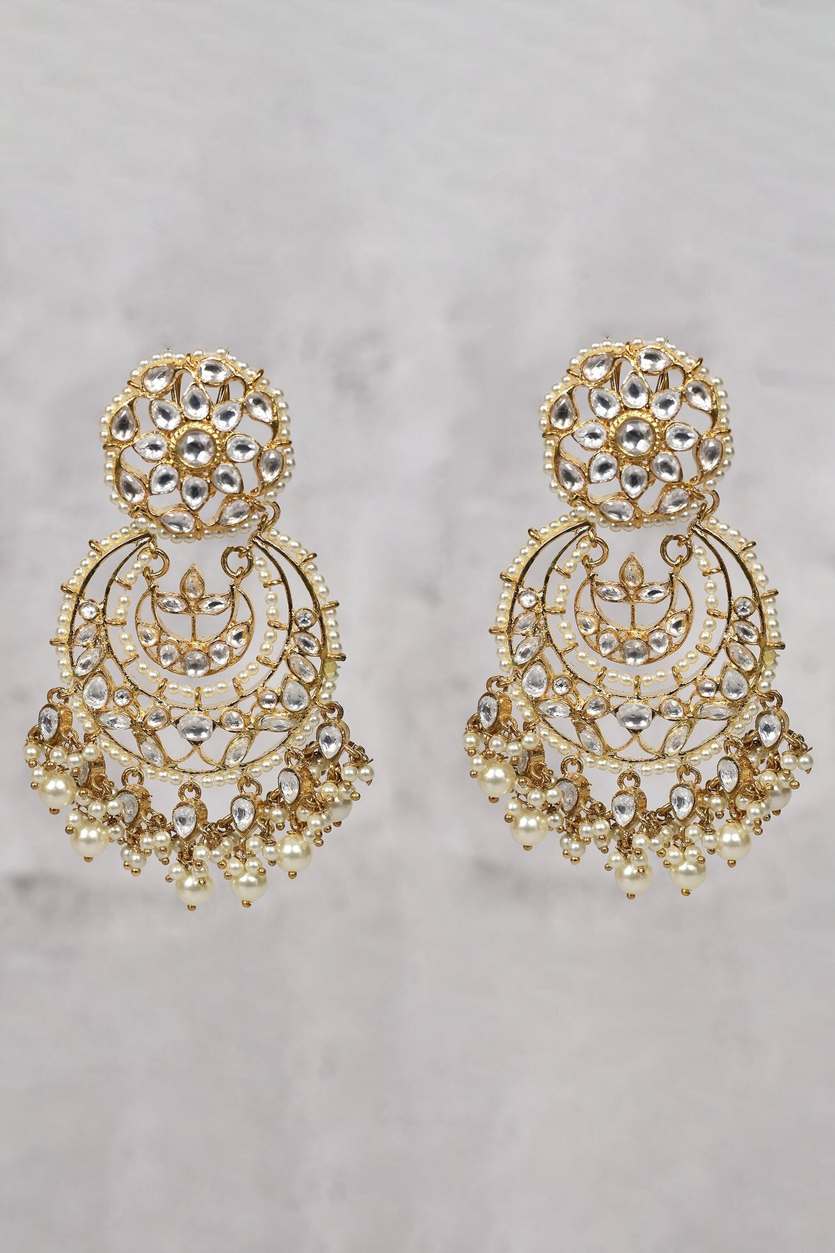 Kundan Embellished Chandbalis 