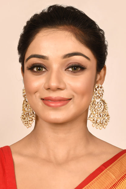Kundan Embellished Chandbalis 