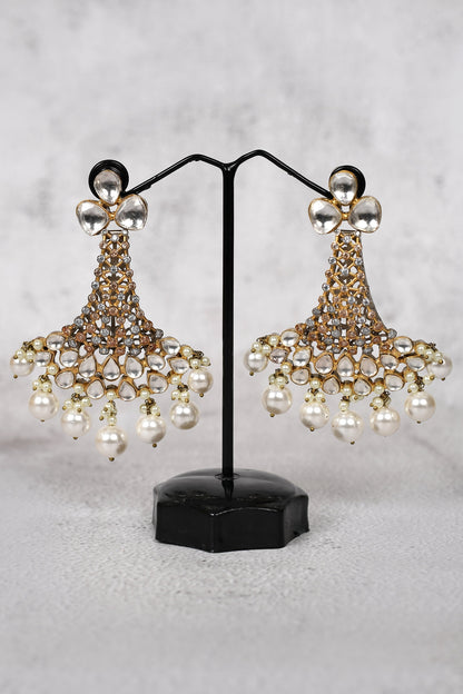 Kundan Cutwork Dangler Earrings 