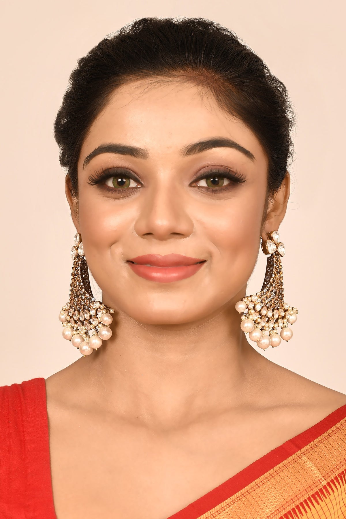 Kundan Cutwork Dangler Earrings 