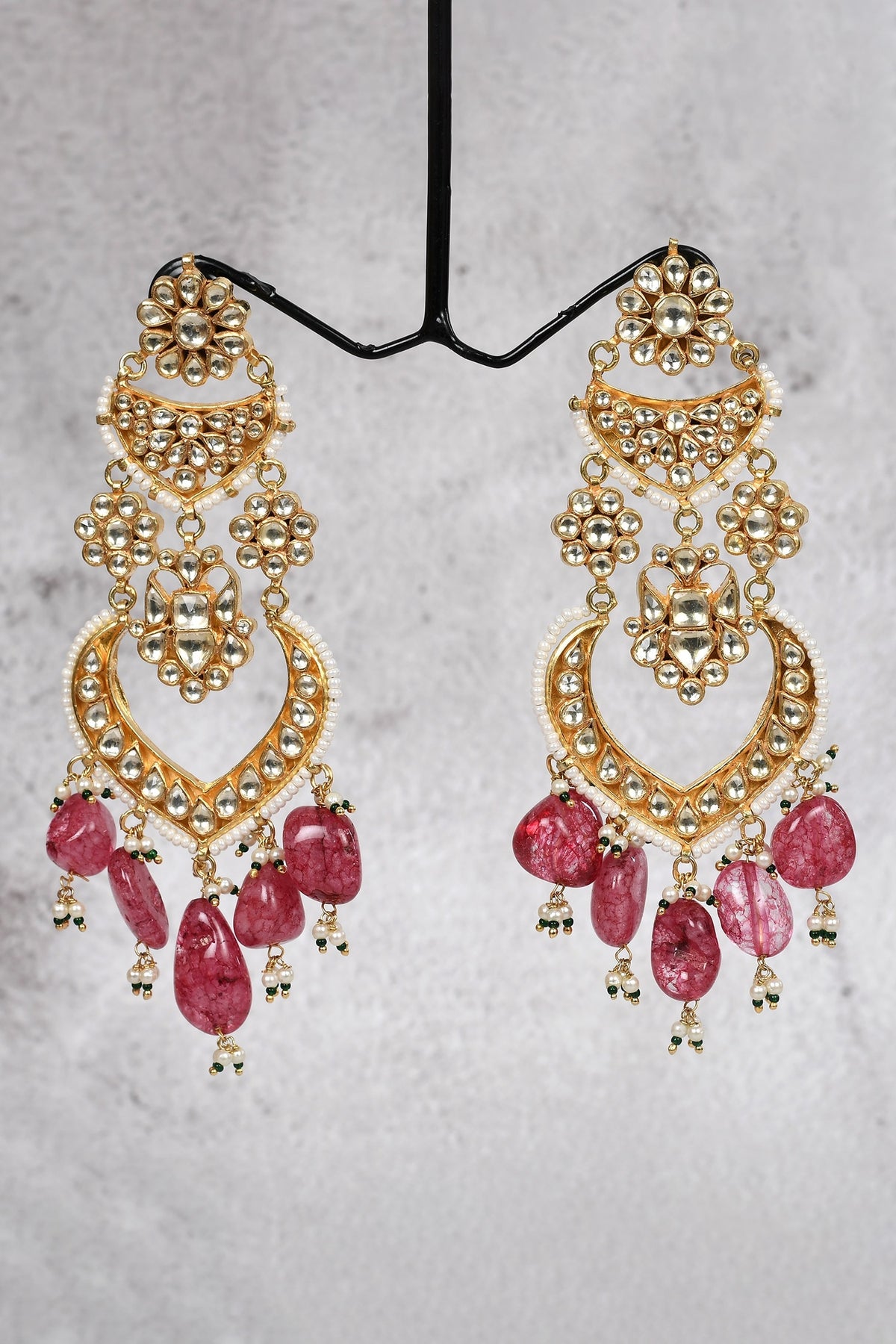 Kundan Embellished Chandbalis 