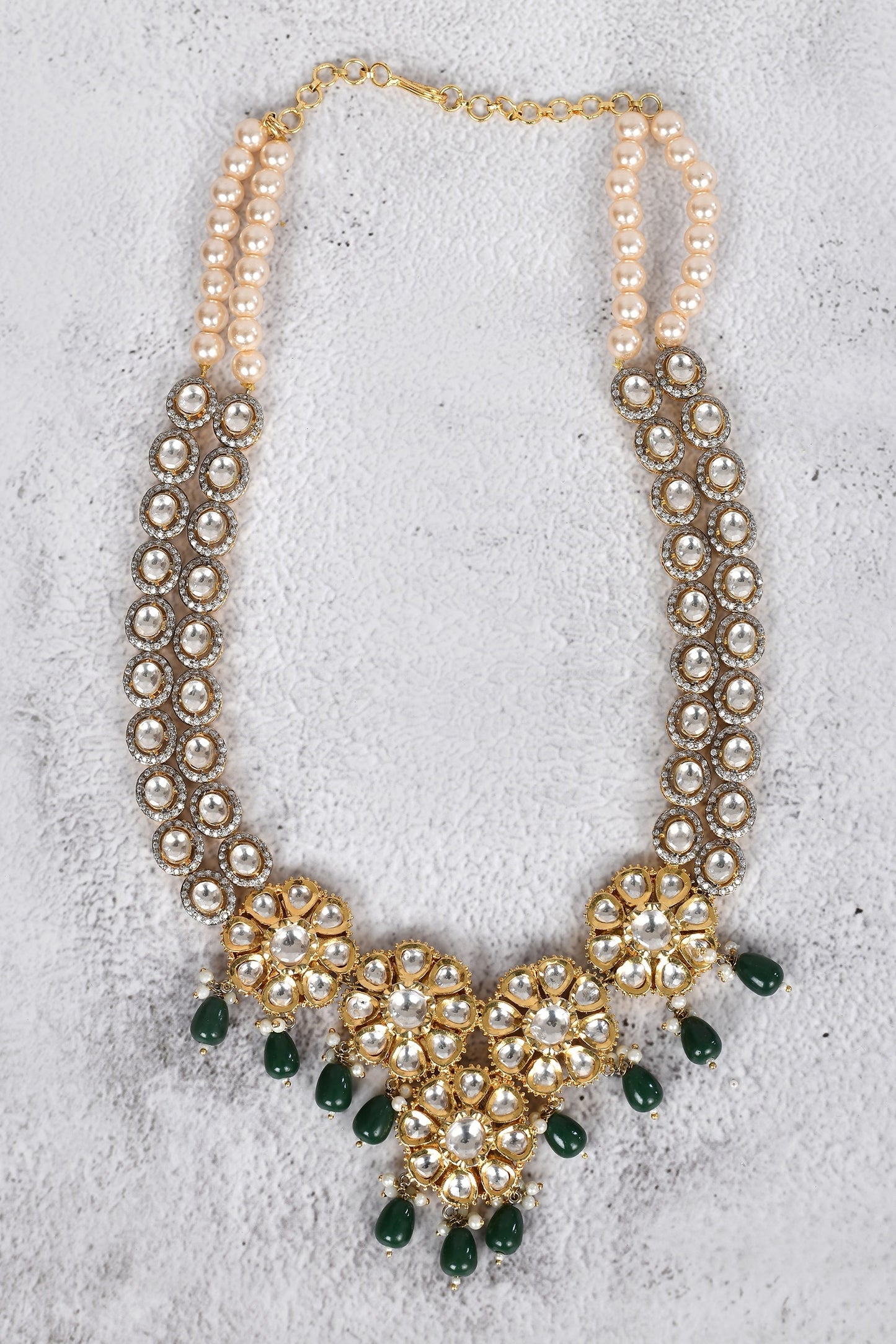 Floral Kundan Necklace Set 