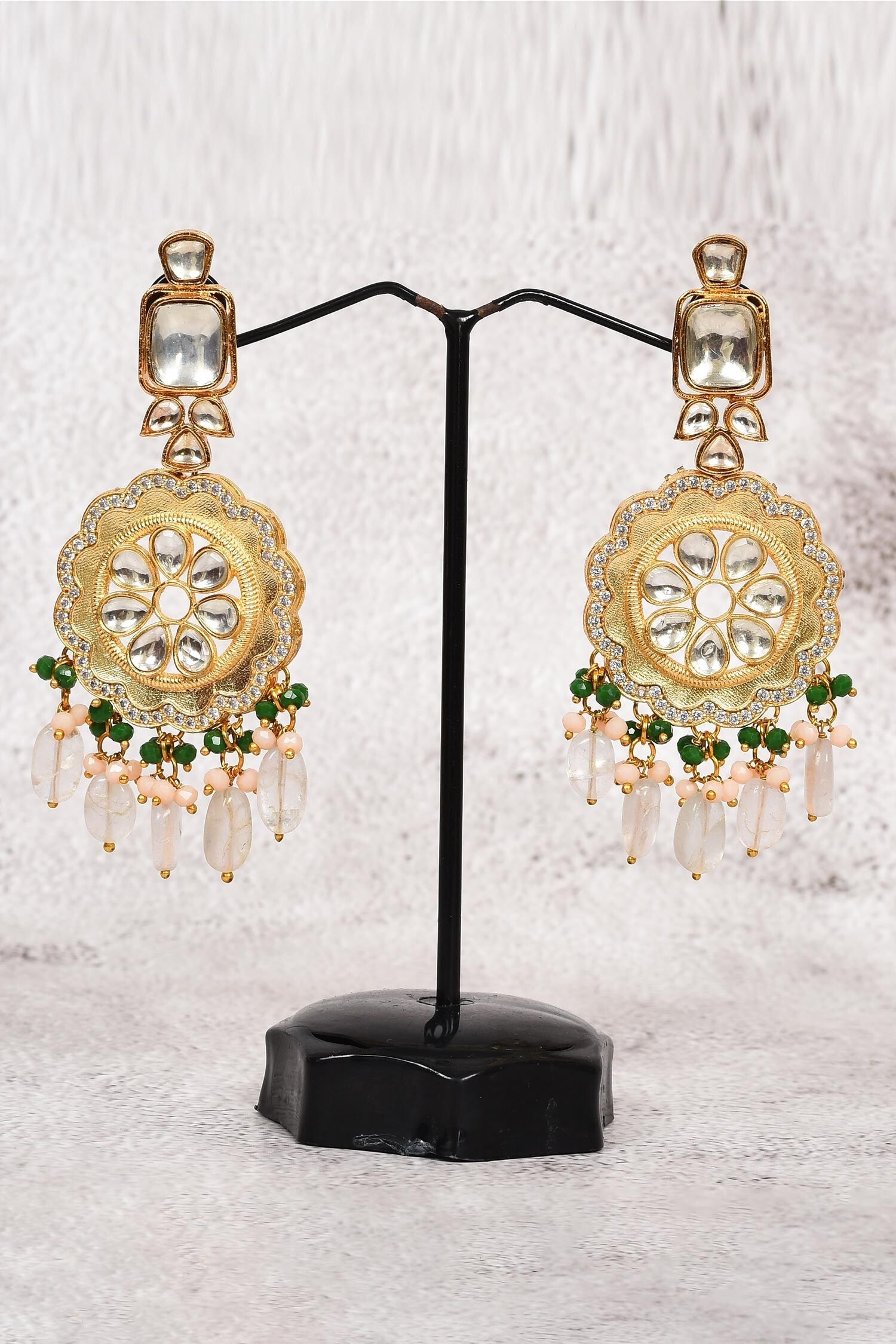 Floral Kundan Necklace Set 
