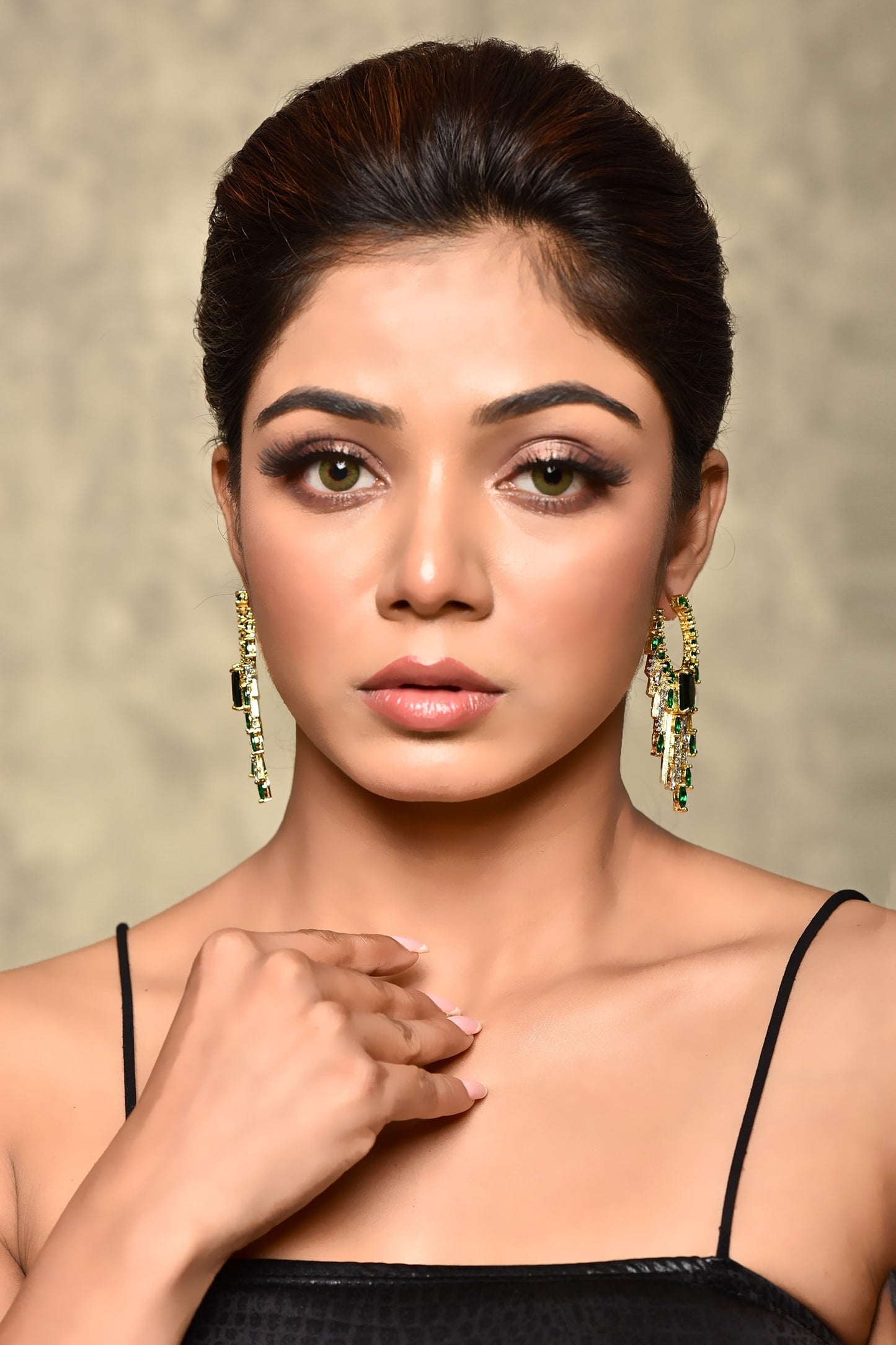 Stone Embellished Earrings 