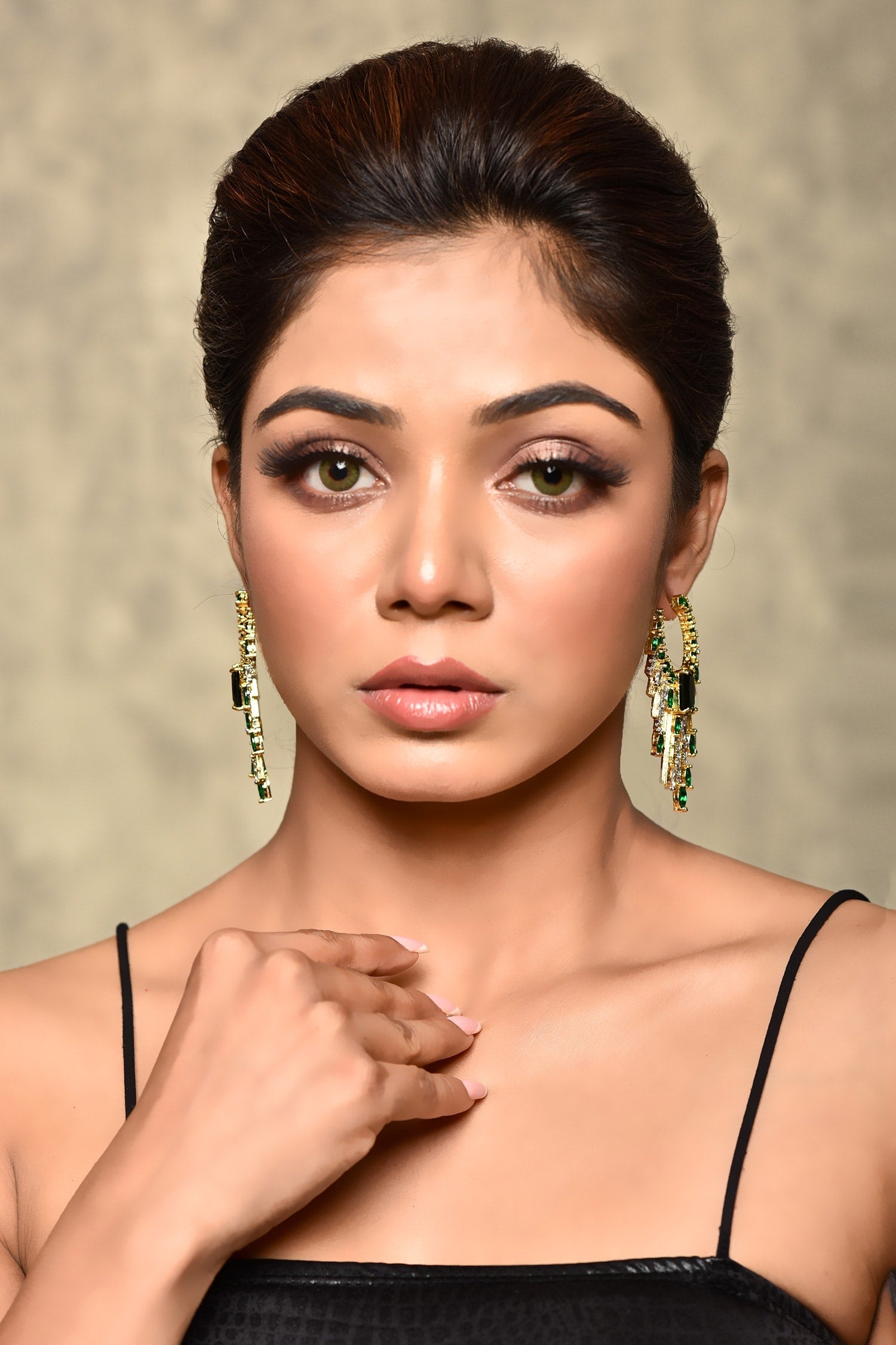 Stone Embellished Earrings 