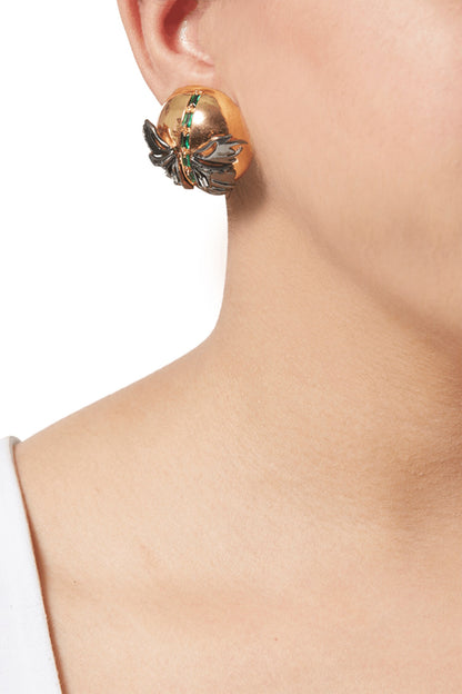 Papilio Button Stud Earrings 