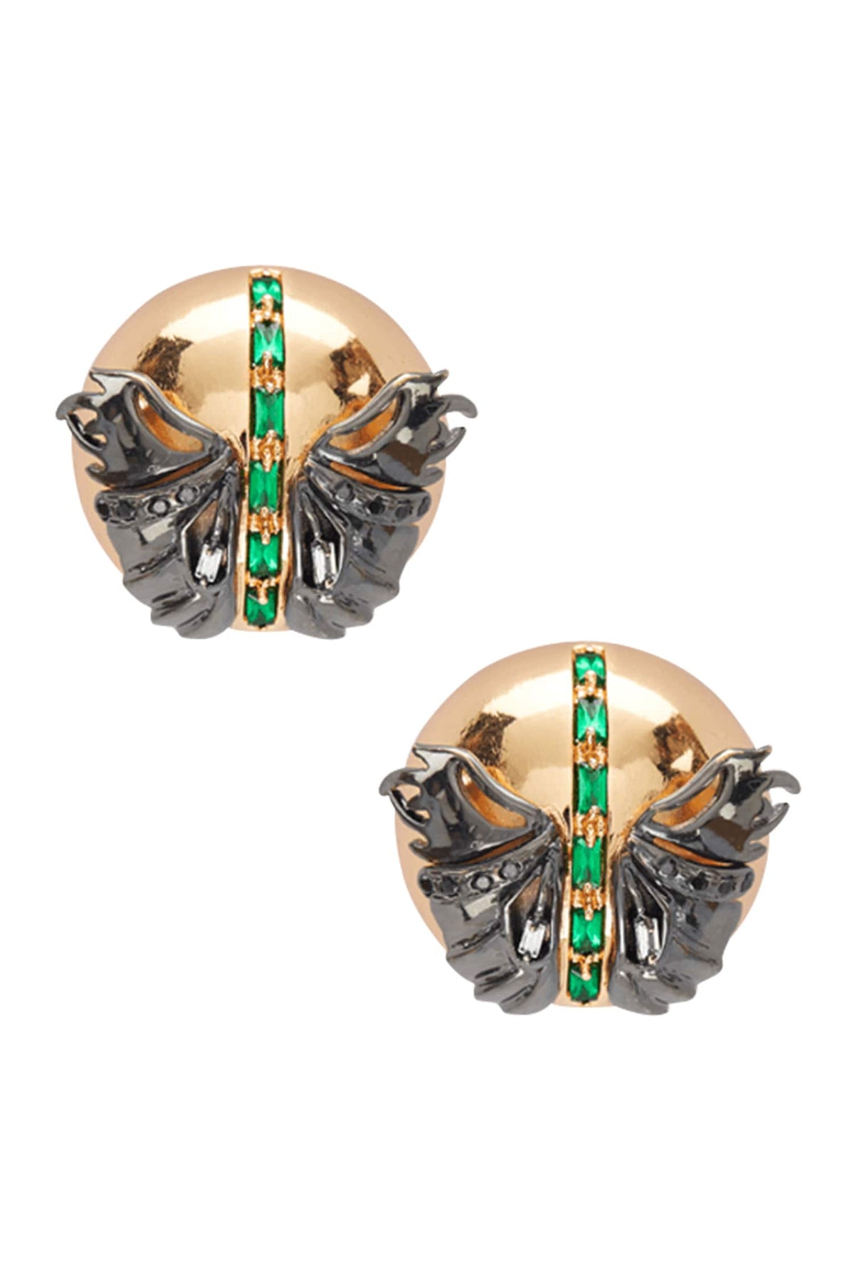 Papilio Button Stud Earrings 