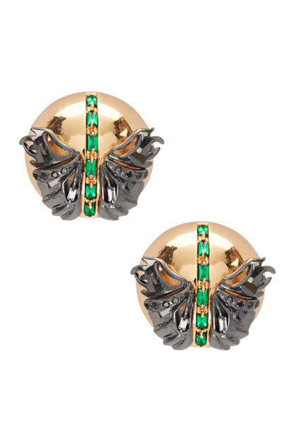 Papilio Button Stud Earrings 