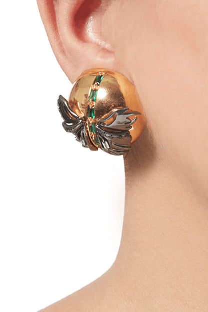 Papilio Button Stud Earrings 