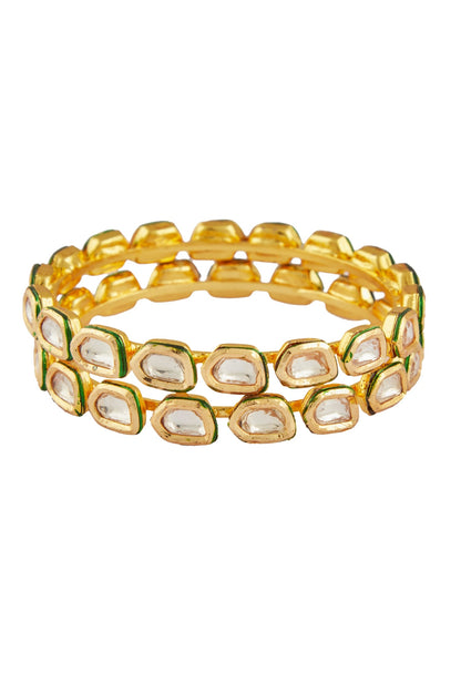 Abstract Kundan Bangles 