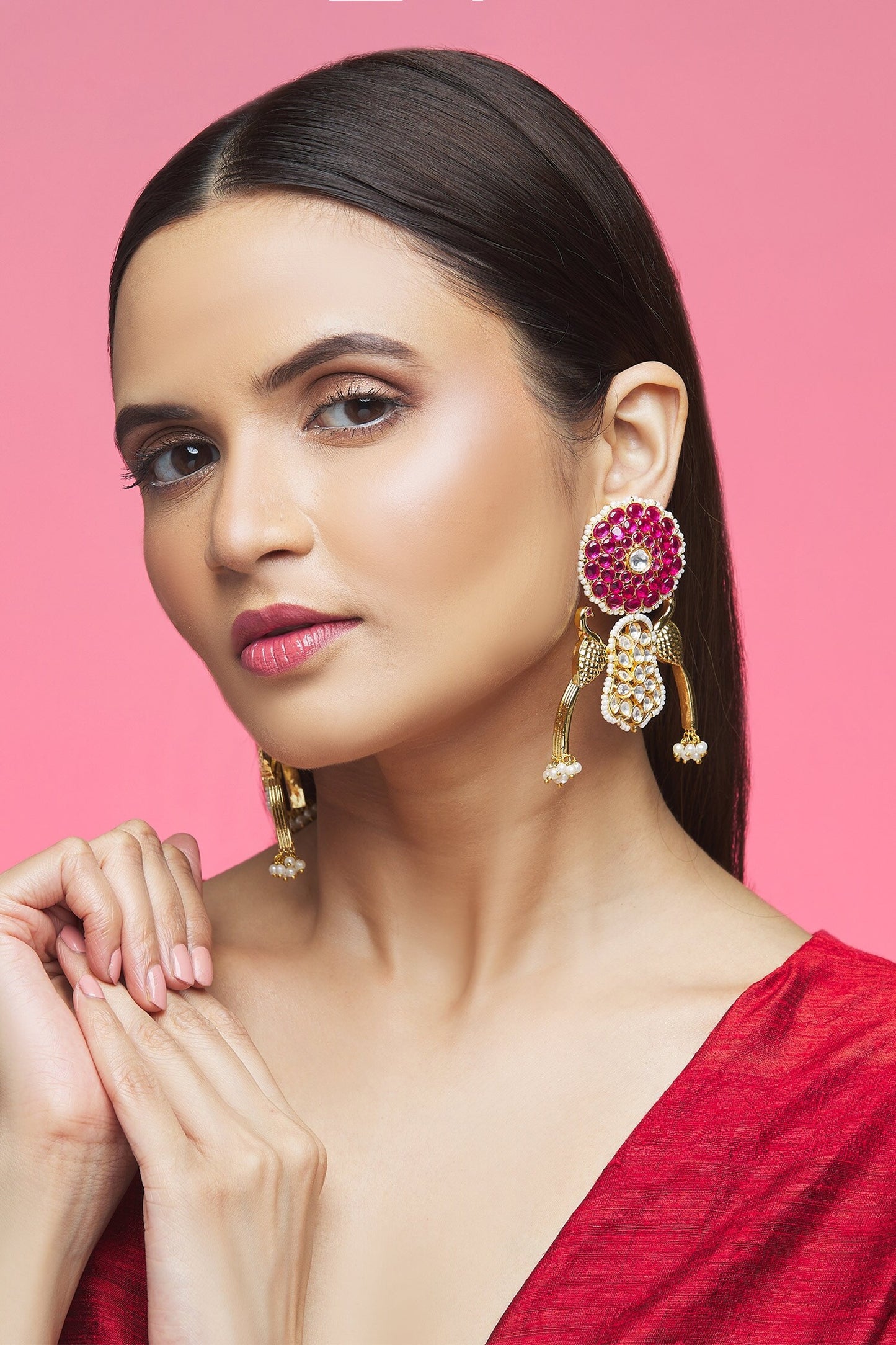 Peacock Shape Dangler Earrings 