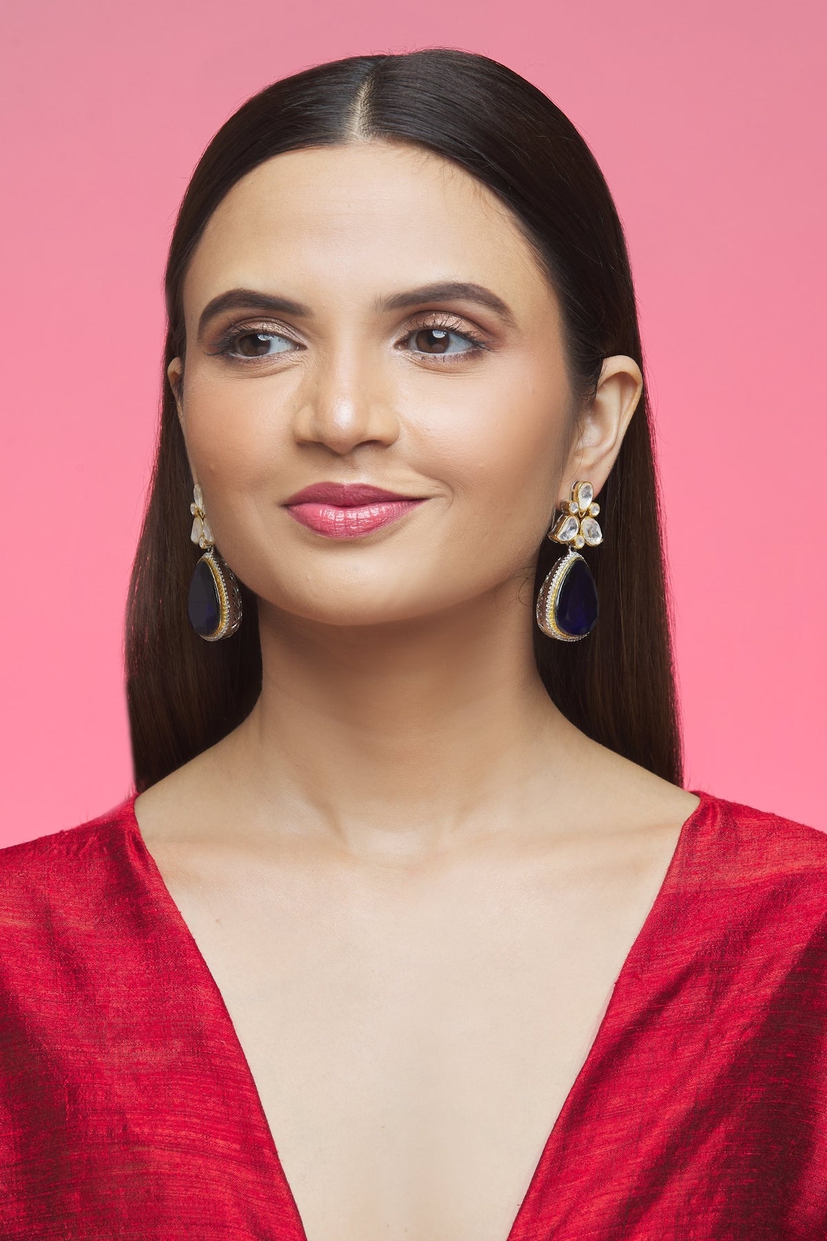 Stone Embellished Dangler Earrings 