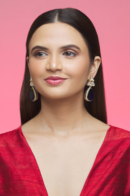 Stone Embellished Dangler Earrings 