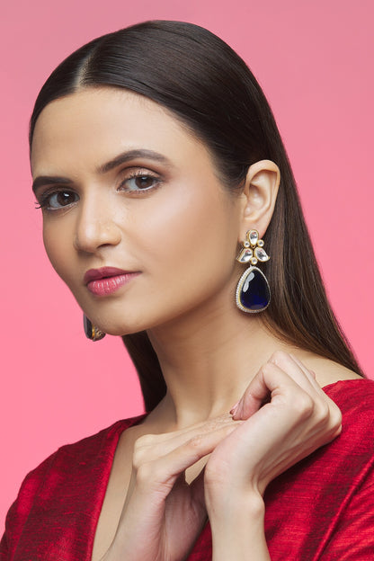 Stone Embellished Dangler Earrings 