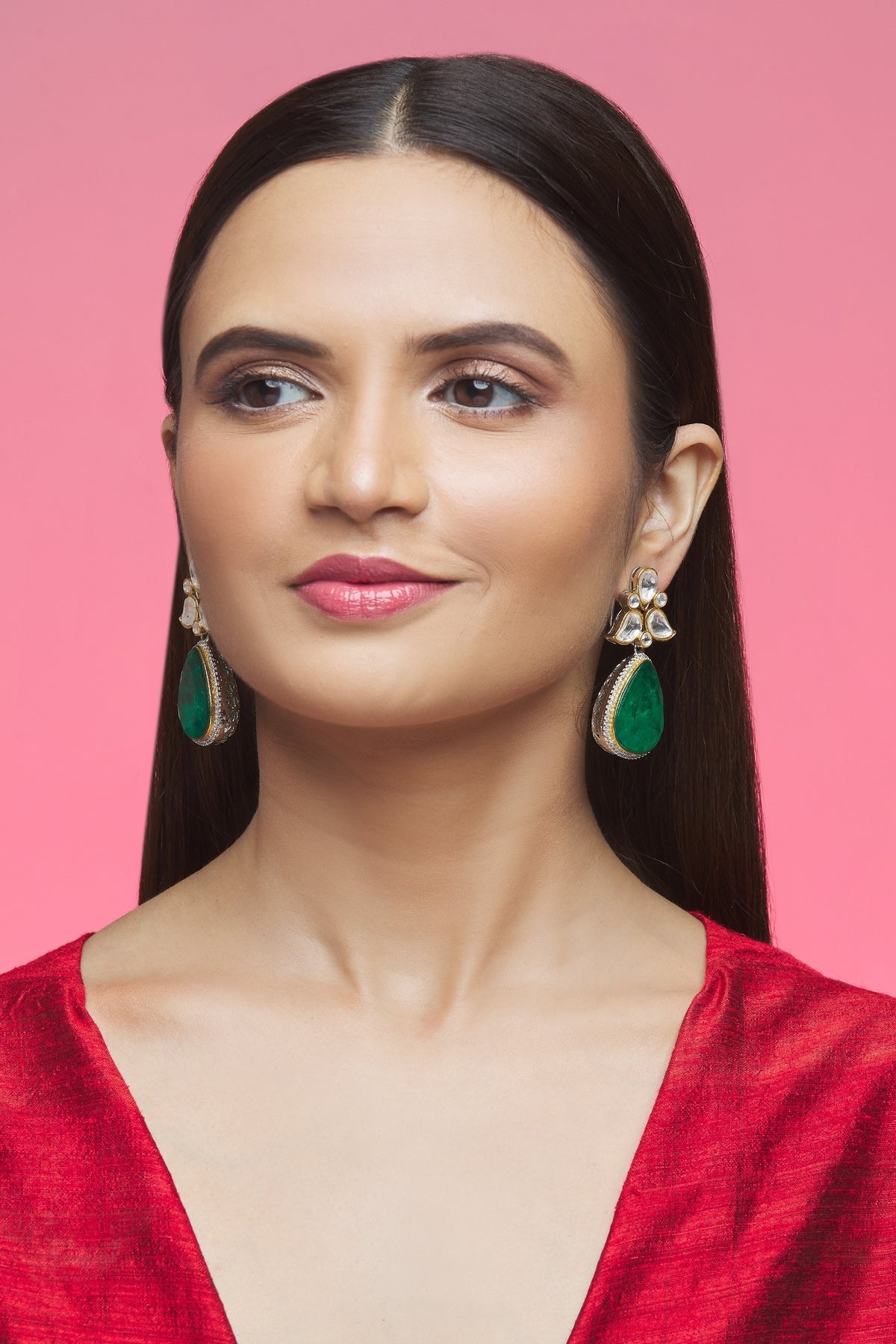 Stone Embellished Dangler Earrings 
