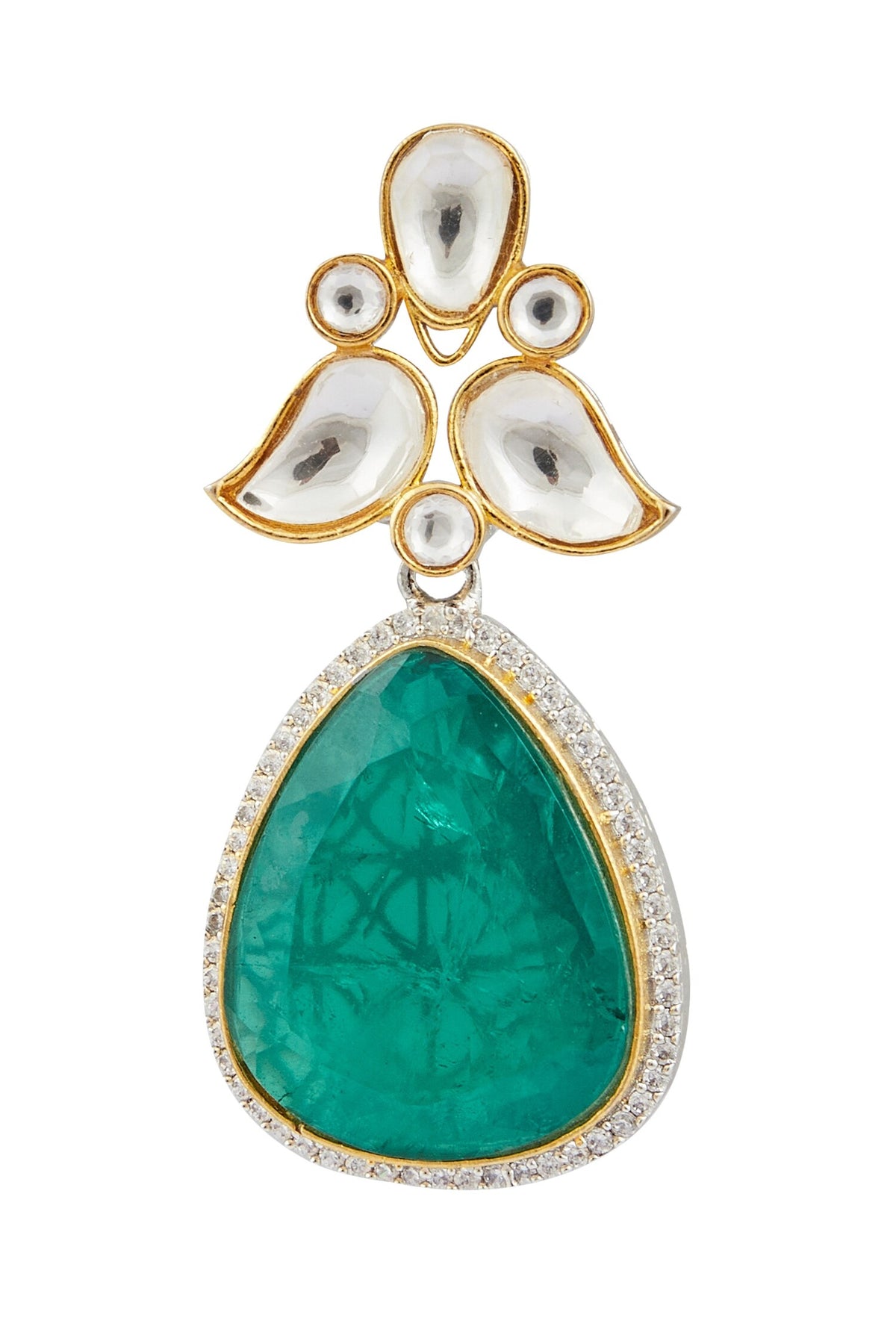 Stone Embellished Dangler Earrings 