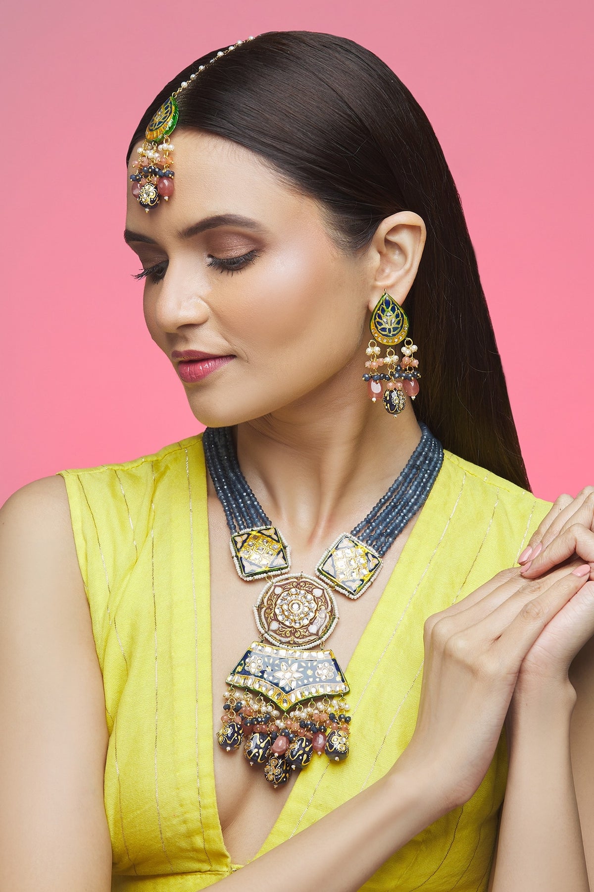 Meenakari Work Necklace Set 