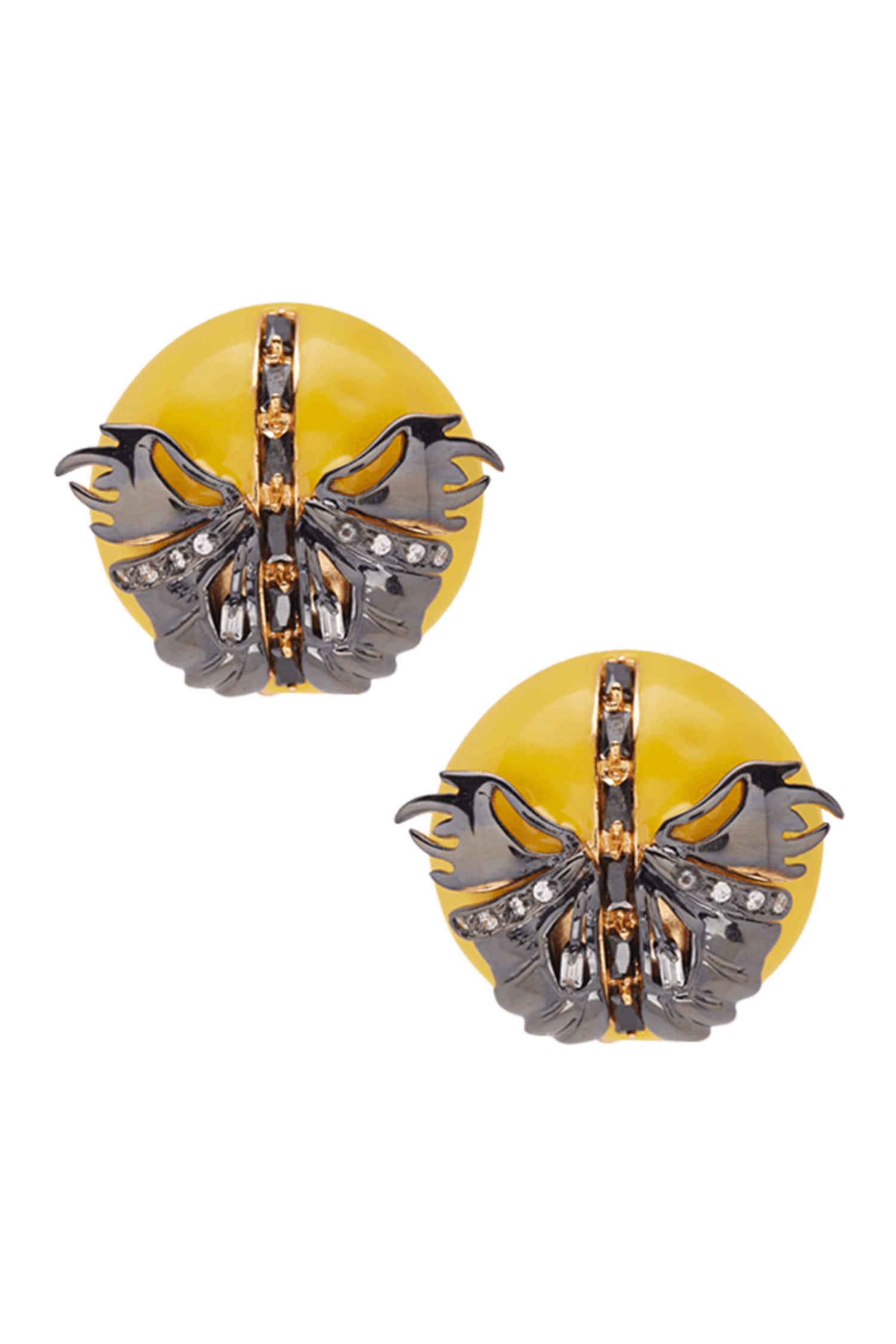 Papilio Button Stud Earrings 