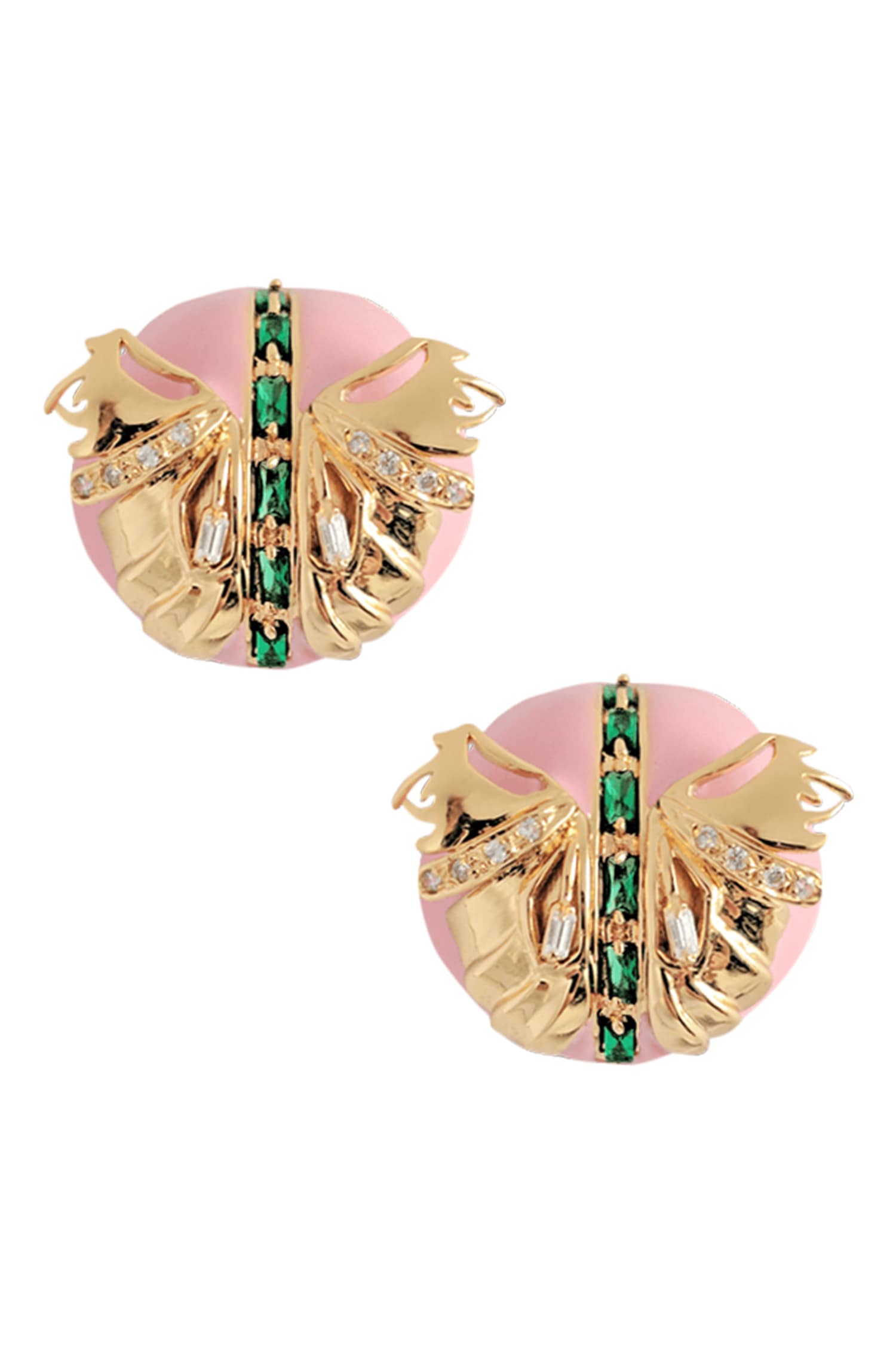 Papilio Button Stud Earrings 