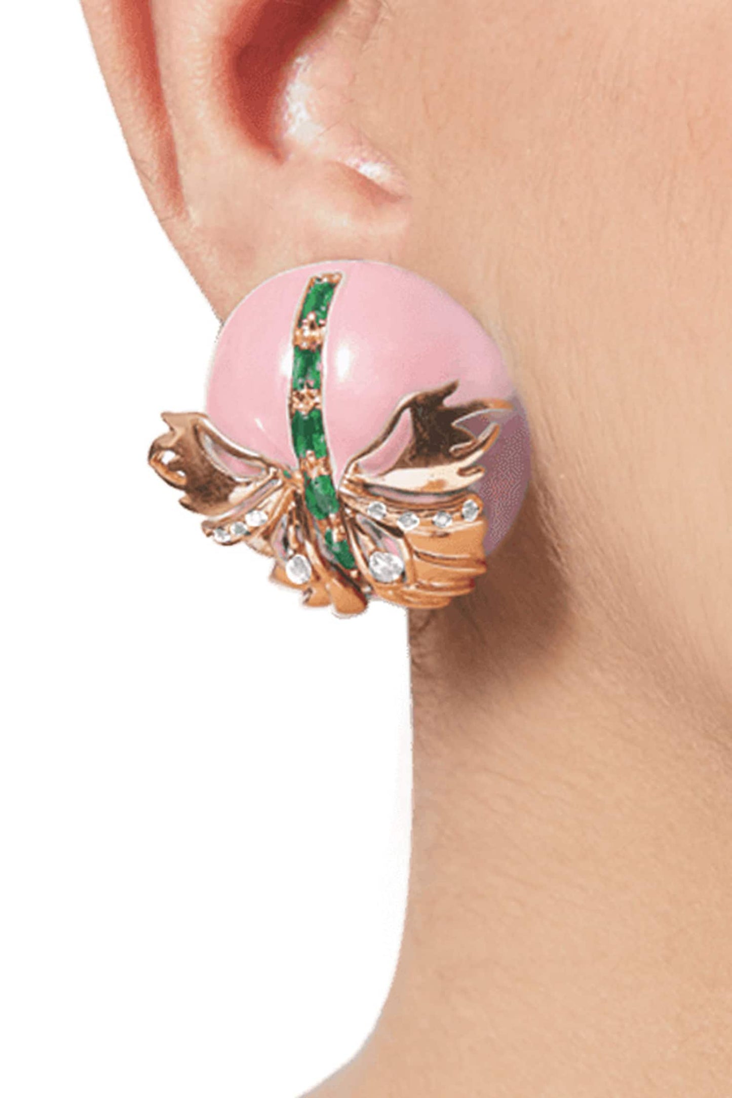 Papilio Button Stud Earrings 