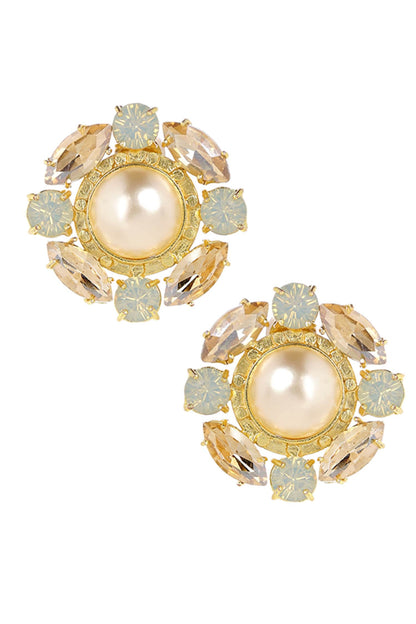 Sangria Pearl Stud Earrings 
