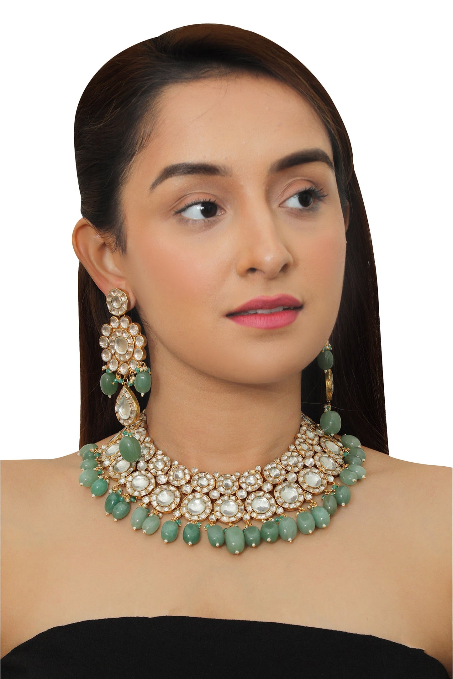 Bead Drop Necklace Set 
