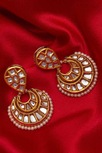 Kundan chandbali earrings 