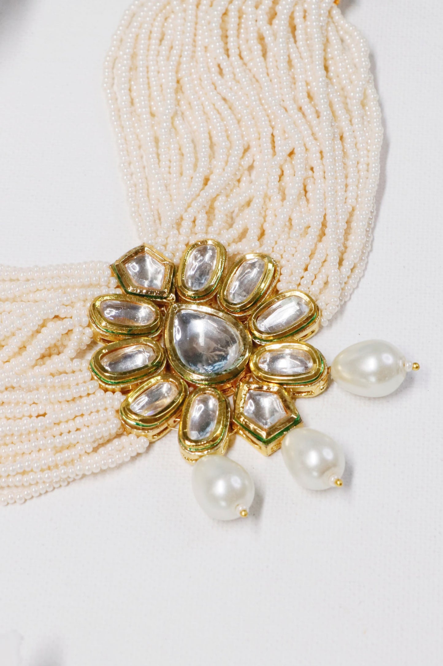 Floral Kundan Beaded Choker Set 