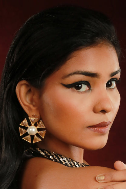 Stone Embellished Earrings 