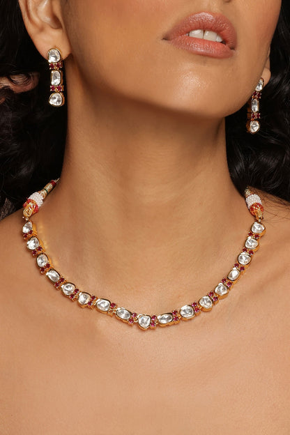 Polki Embellished Necklace Set 