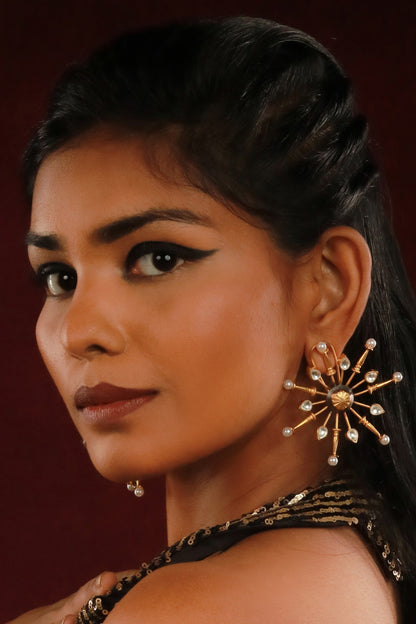 Ornamental Star Pattern Earrings 