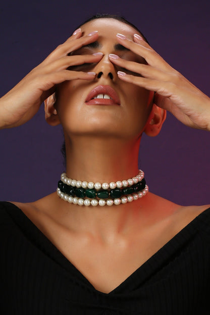 Pearl Embellished Choker 